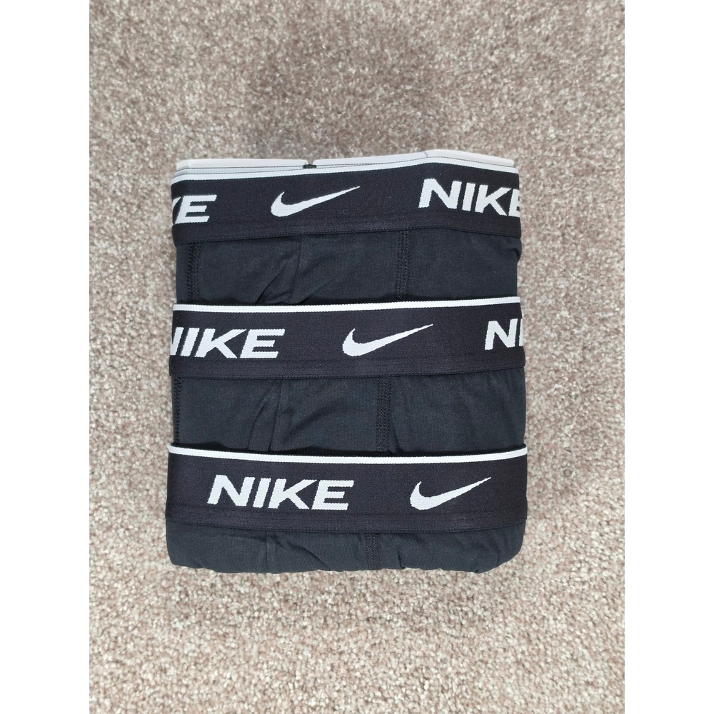 Nike Dri-FIT Mens 3-Pack Cotton Stretch Boxer Briefs Black 2XL